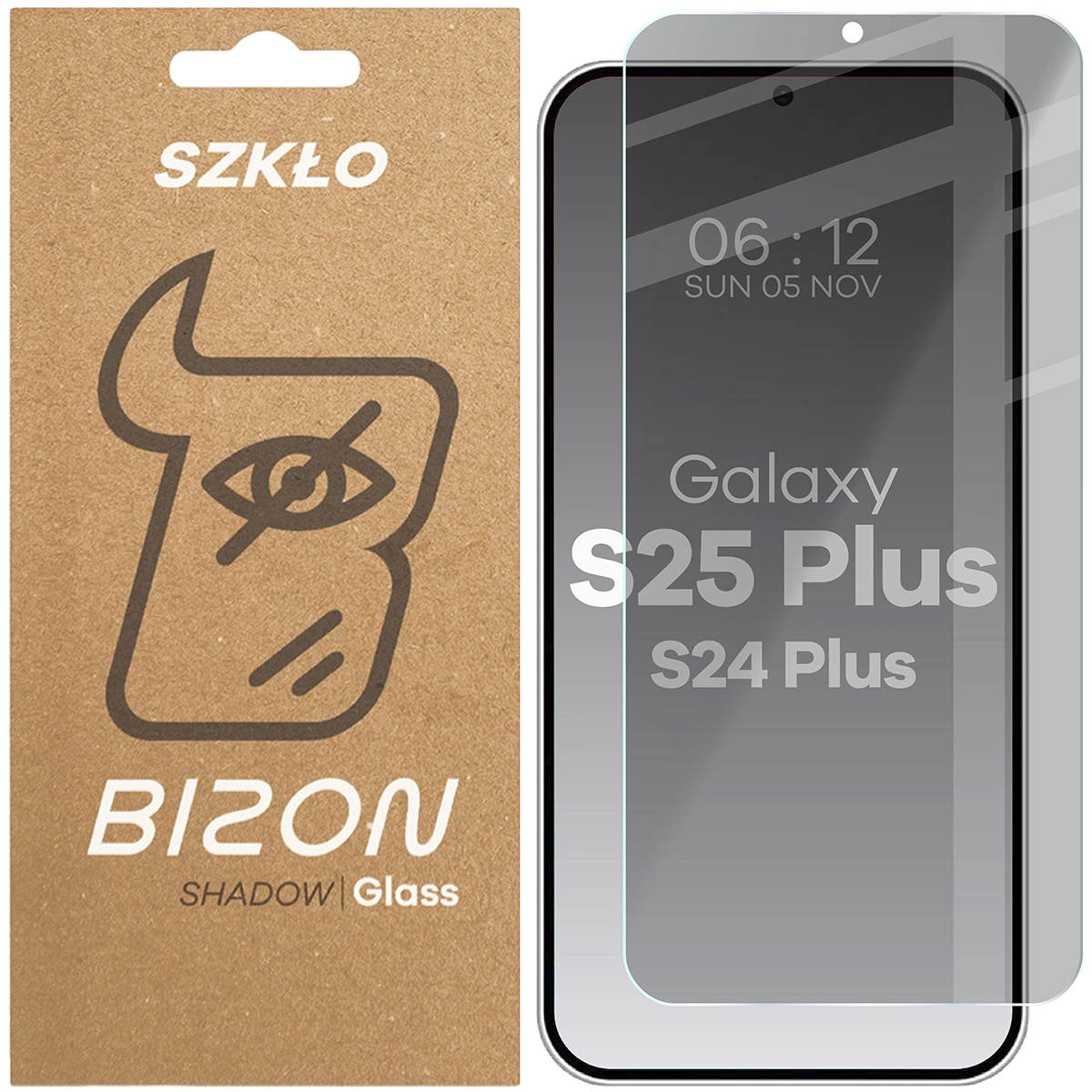 Szkło prywatyzujące Bizon Glass Clear Shadow do Samsung Galaxy S25 Plus / S24 Plus